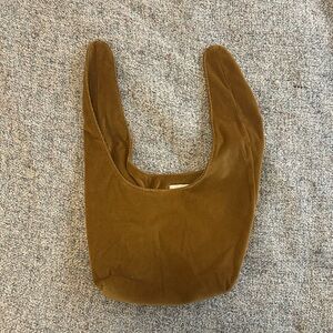 Merit Mustard Corduroy Tie up Make up Bag